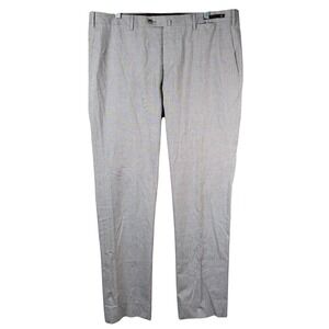 PT01 Trousers Mens 40x33 Houndstooth Slim Fit Stretch Cotton Dress Pants